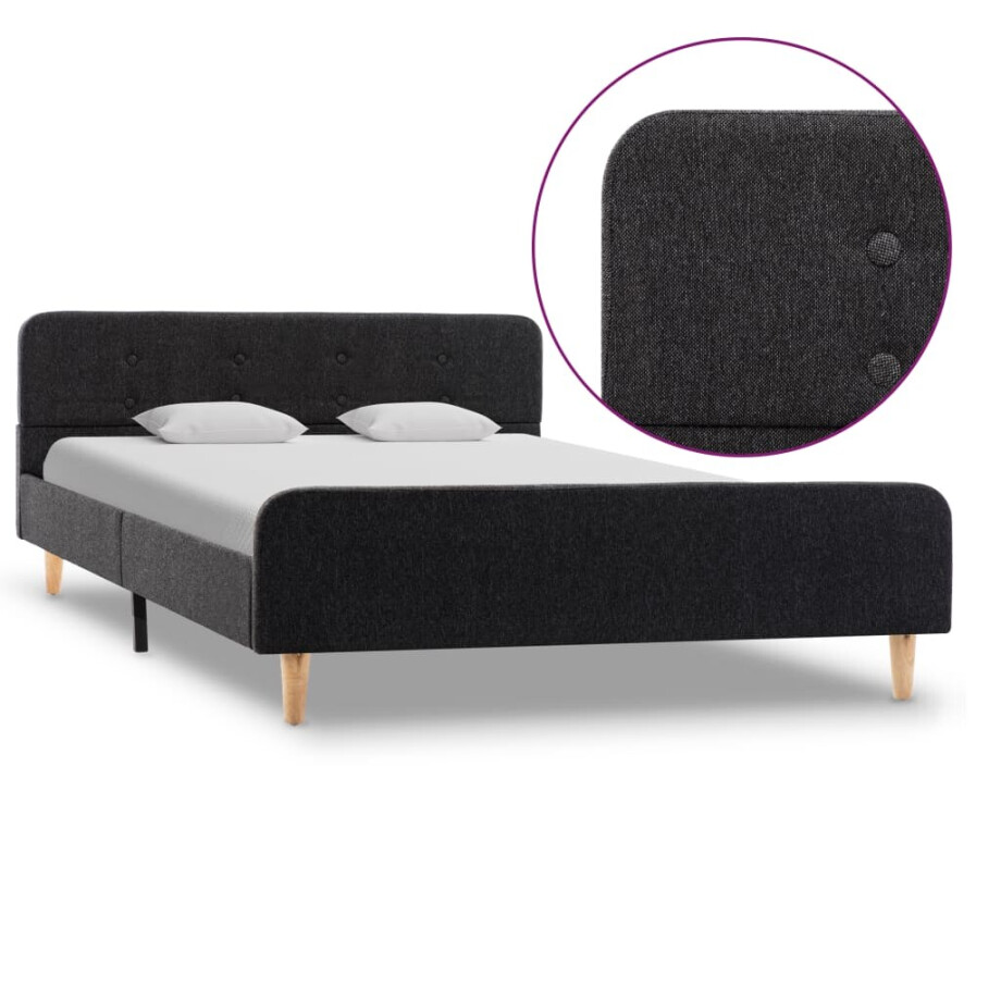 vidaXL Bedframe jute donkergrijs 120x200 cm vidaXL Bedframe jute donkergrijs 120x200 cm afbeelding 1