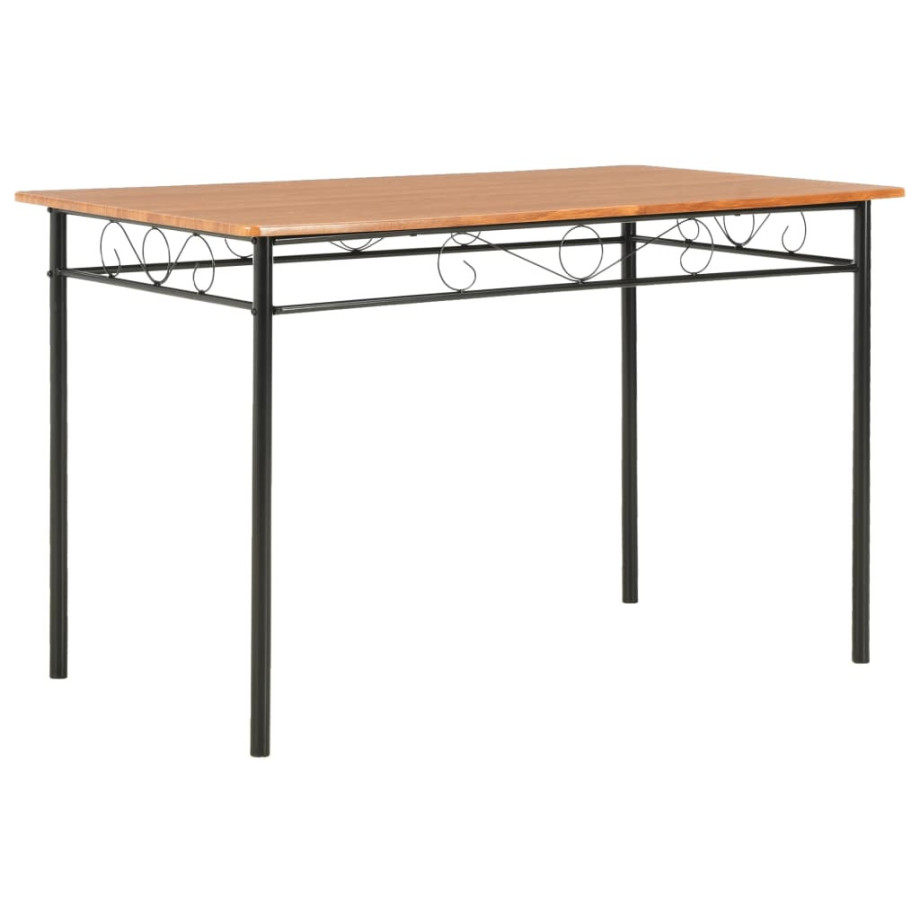 vidaXL Eettafel 120x70x75 cm MDF bruin afbeelding 1