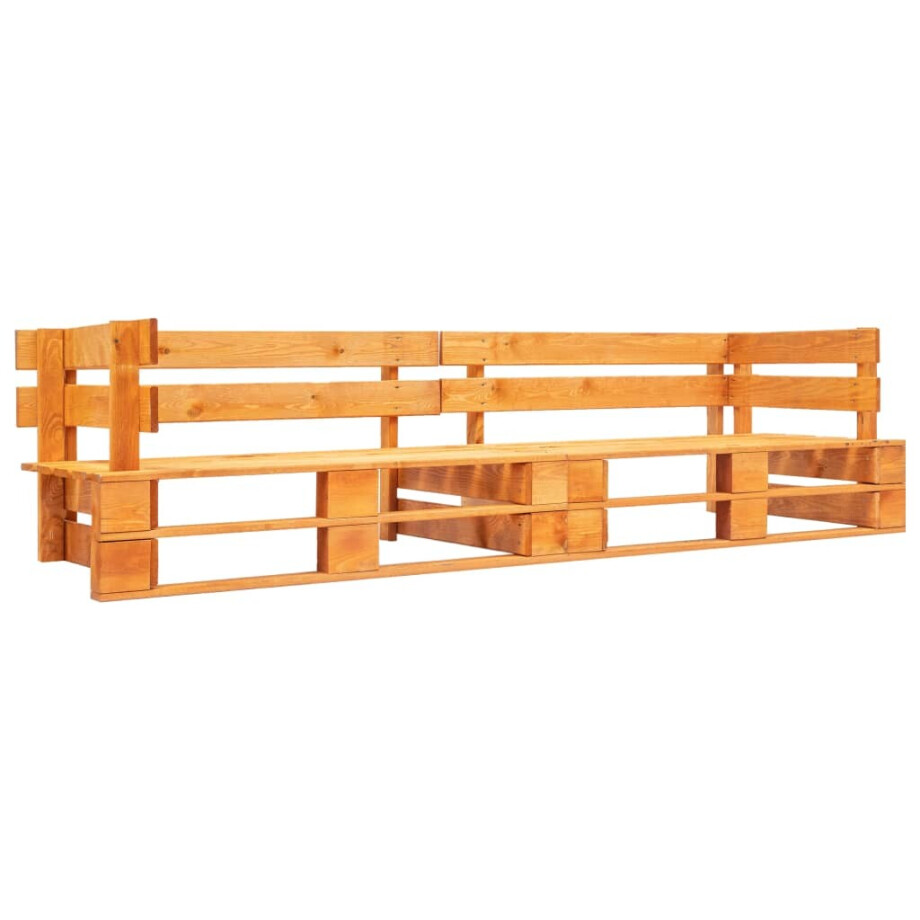 vidaXL Tuinbank 2-zits pallet hout honingbruin vidaXL Tuinbank 2-zits pallet hout honingbruin afbeelding 1