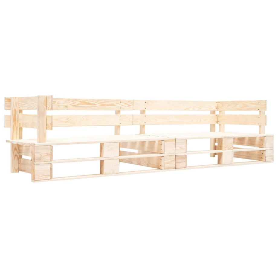 vidaXL Tuinbank 2-zits pallet hout naturel afbeelding 1