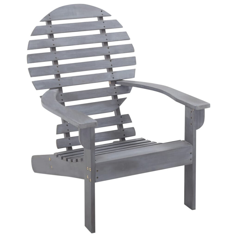 vidaXL Stoel Adirondack massief acaciahout grijs vidaXL Stoel Adirondack massief acaciahout grijs afbeelding 1