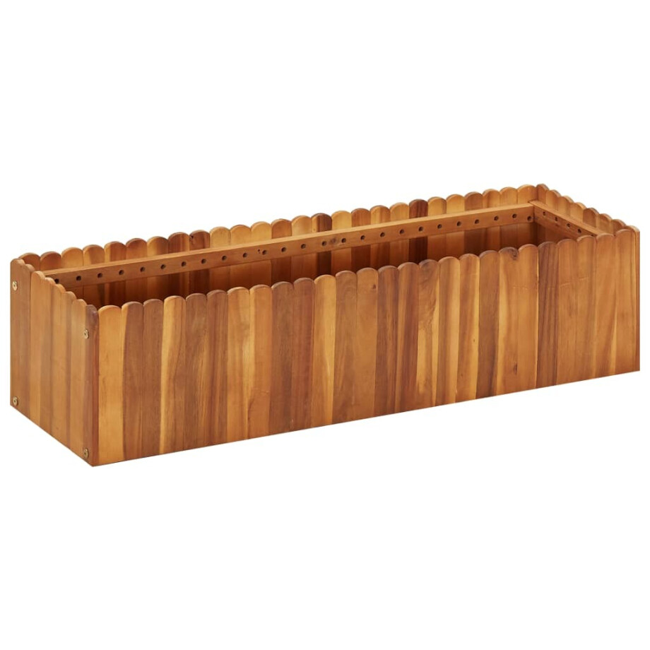 vidaXL Plantenbak verhoogd 100x30x25 cm massief acaciahout vidaXL Plantenbak verhoogd 100x30x25 cm massief acaciahout afbeelding 1
