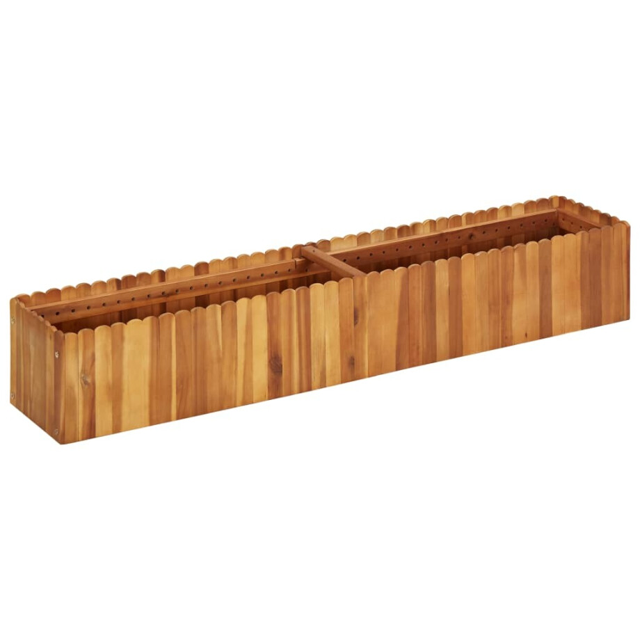 vidaXL Plantenbak verhoogd 150x30x25 cm massief acaciahout afbeelding 1