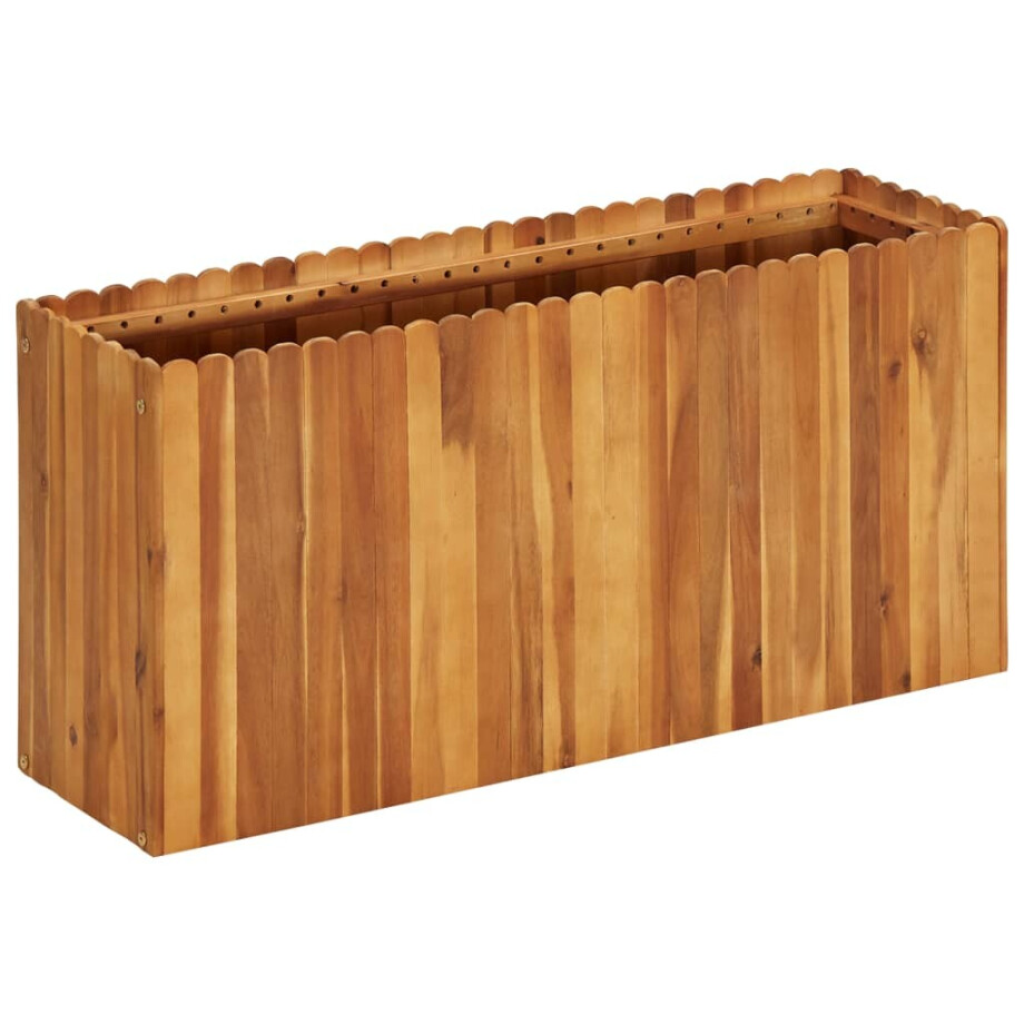 vidaXL Plantenbak verhoogd 100x30x50 cm massief acaciahout afbeelding 1