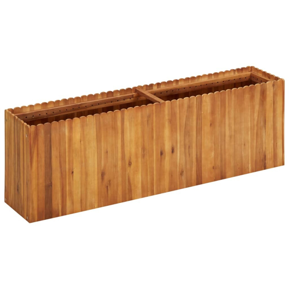 vidaXL Plantenbak verhoogd 150x30x50 cm massief acaciahout afbeelding 1