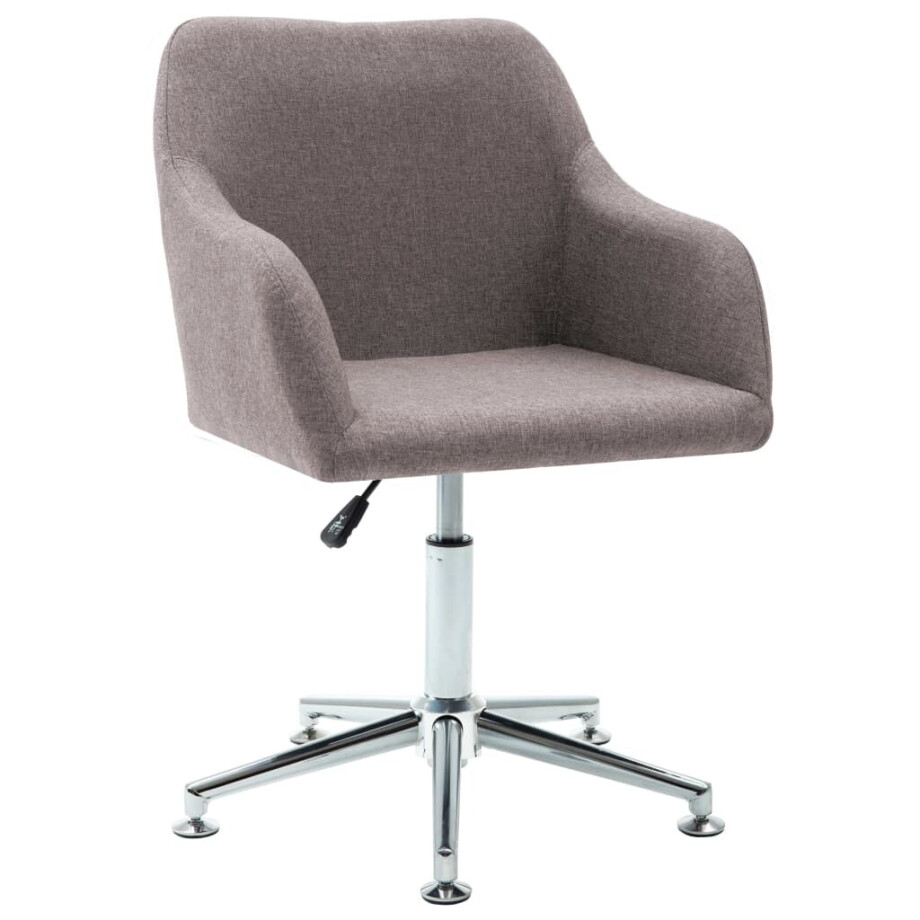 vidaXL Kantoorstoel draaibaar stof taupe vidaXL Kantoorstoel draaibaar stof taupe afbeelding 1