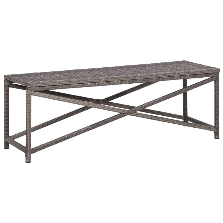 vidaXL Tuinbank 120 cm poly rattan grijs vidaXL Tuinbank 120 cm poly rattan grijs afbeelding 1