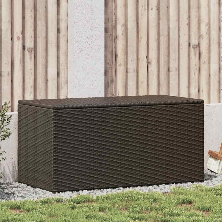 vidaXL Tuinbox 100x50x50 cm poly rattan bruin vidaXL Tuinbox 100x50x50 cm poly rattan bruin afbeelding 1