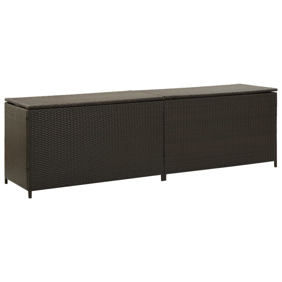 vidaXL Tuinbox 200x50x60 cm poly rattan bruin afbeelding 1