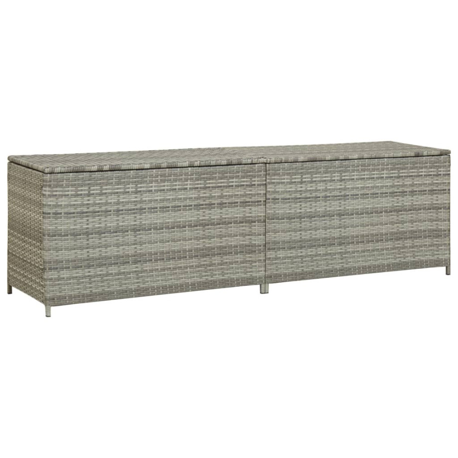 vidaXL Tuinbox 200x50x60 cm poly rattan grijs afbeelding 1