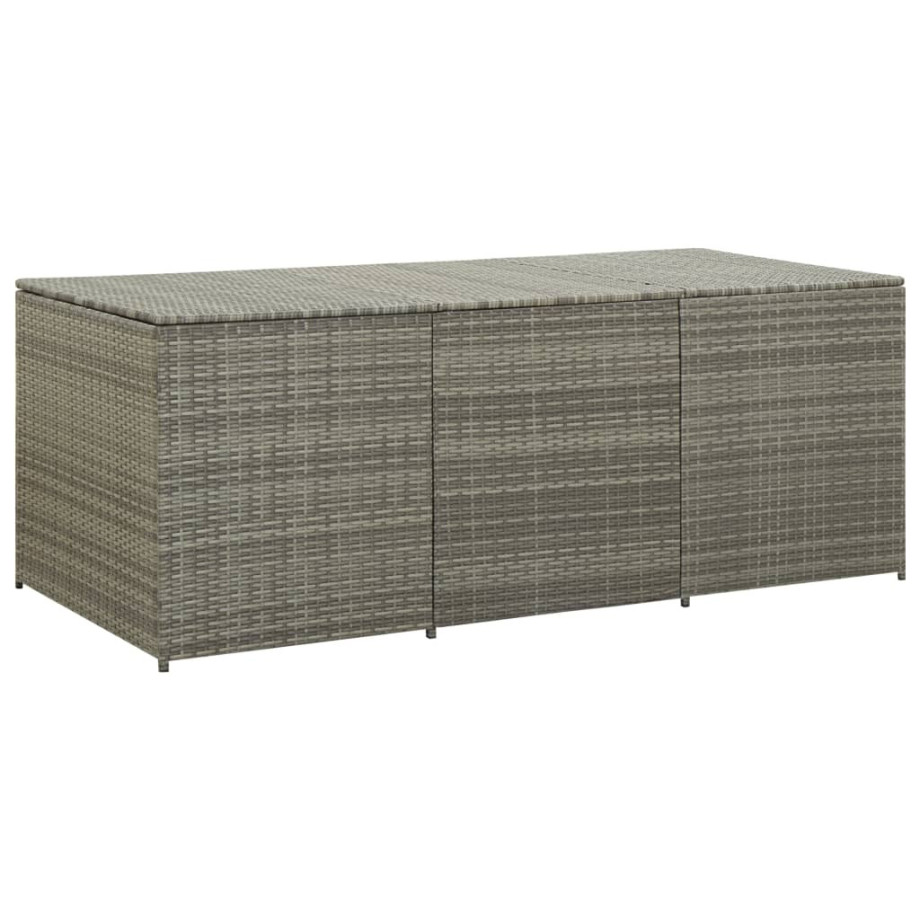 vidaXL Tuinbox 180x90x70 cm poly rattan grijs afbeelding 1