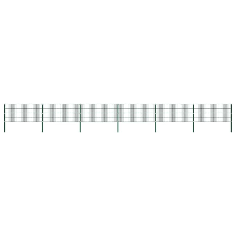 vidaXL Schuttingpaneel met palen ijzer 1040x80 cm groen afbeelding 1