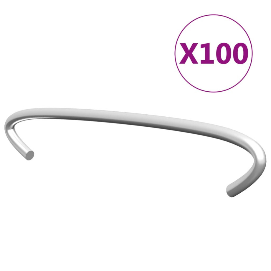 vidaXL Gabionhaken 100 st 10 cm gegalvaniseerd staal afbeelding 1