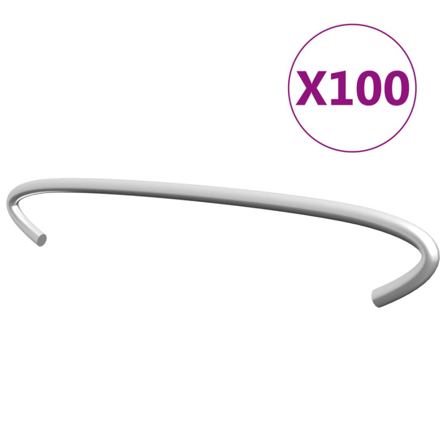 vidaXL Gabionhaken 100 st 15 cm gegalvaniseerd staal afbeelding 1