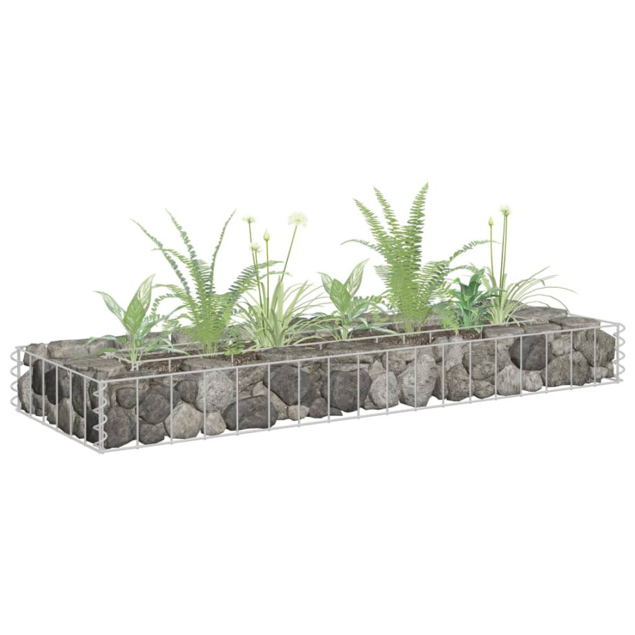 vidaXL Gabion plantenbak verhoogd 90x30x10 cm gegalvaniseerd staal afbeelding 1