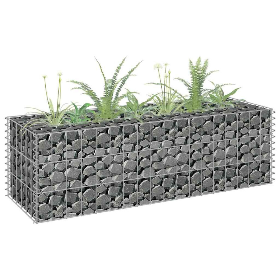 vidaXL Gabion plantenbak verhoogd 90x30x30 cm gegalvaniseerd staal vidaXL Gabion plantenbak verhoogd 90x30x30 cm gegalvaniseerd staal afbeelding 1