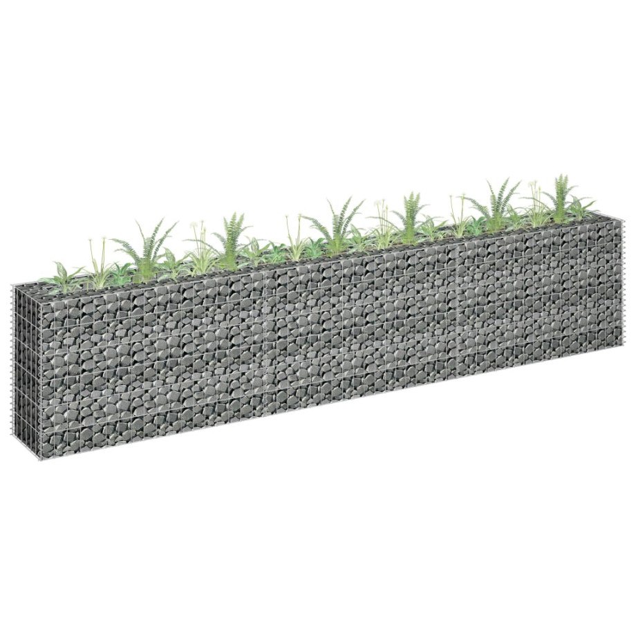 vidaXL Gabion plantenbak verhoogd 270x30x60 cm gegalvaniseerd staal afbeelding 1