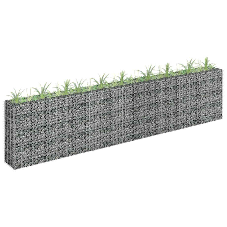 vidaXL Gabion plantenbak verhoogd 360x30x90 cm gegalvaniseerd staal afbeelding 1