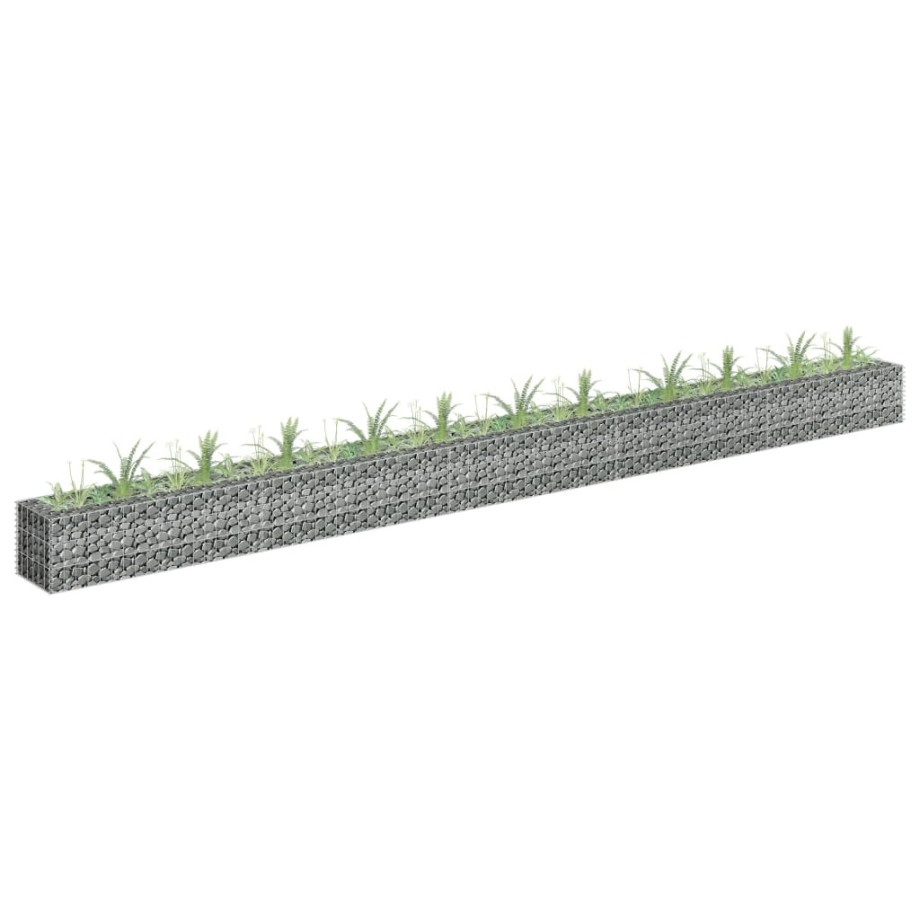 vidaXL Gabion plantenbak verhoogd 450x30x30 cm gegalvaniseerd staal afbeelding 1