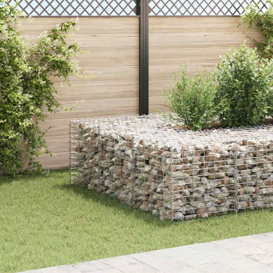 vidaXL Gabion plantenbak verhoogd kubus 60x60x60 cm staaldraad afbeelding 1