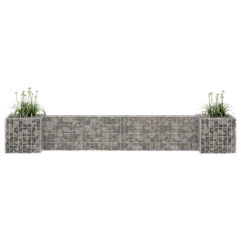 vidaXL Gabion plantenbak H-vormig 260x40x40 cm staaldraad afbeelding 1