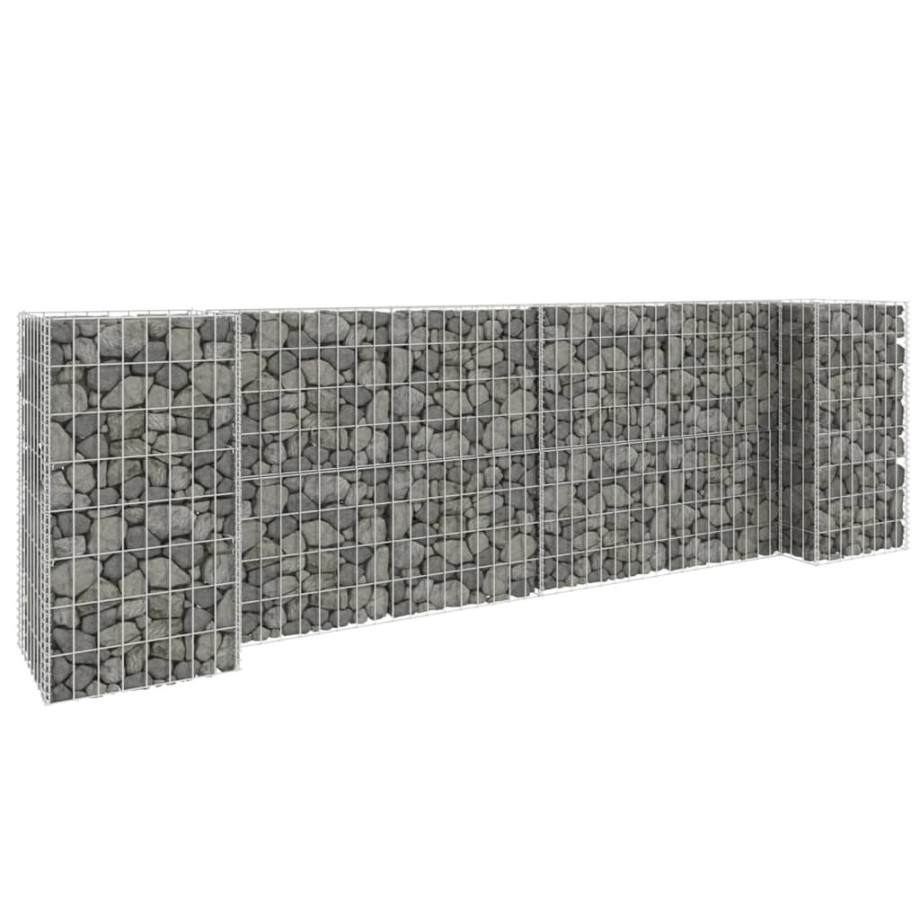 vidaXL Gabion plantenbak H-vormig 260x40x80 cm staaldraad afbeelding 1