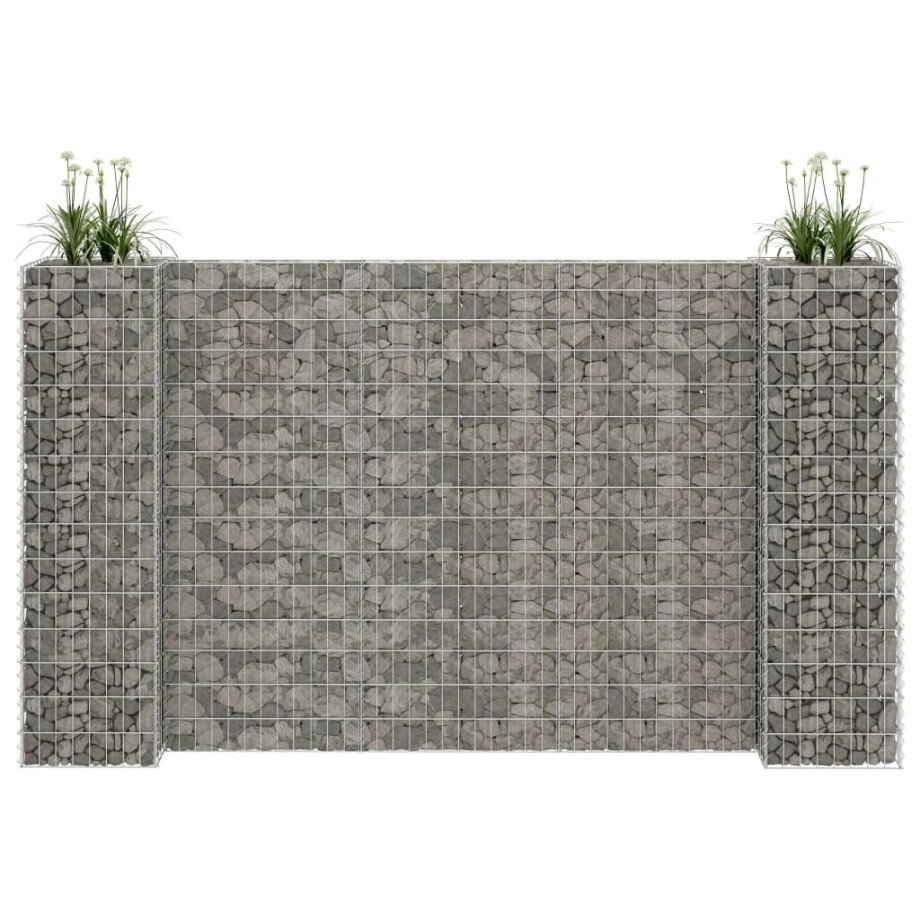 vidaXL Gabion plantenbak H-vormig 260x40x150 cm staaldraad afbeelding 1