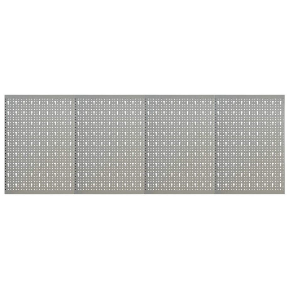 vidaXL Gaatjespanelen wandgemonteerd 4 st 40x58 cm staal afbeelding 1