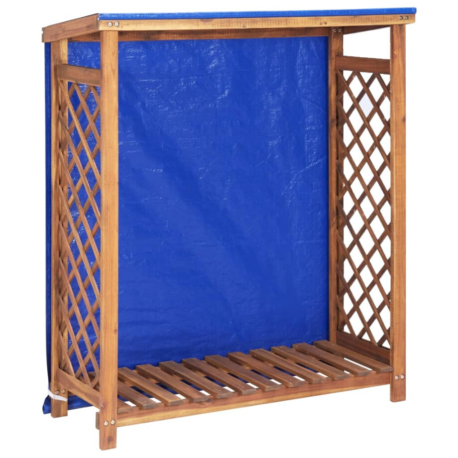 vidaXL Haardhoutopslag 105x38x115 cm massief acaciahout afbeelding 1