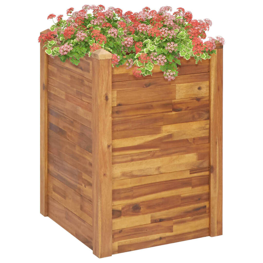 vidaXL Plantenbak verhoogd 60x60x84 cm massief acaciahout vidaXL Plantenbak verhoogd 60x60x84 cm massief acaciahout afbeelding 1