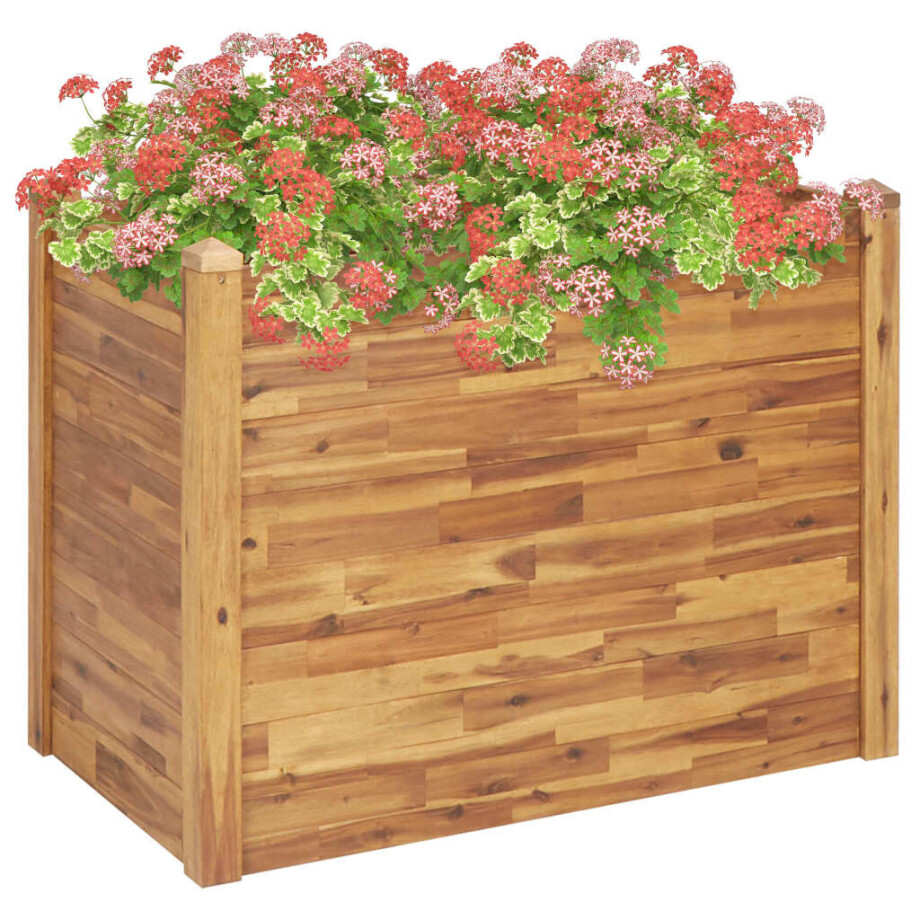 vidaXL Plantenbak verhoogd 110x60x84 cm massief acaciahout vidaXL Plantenbak verhoogd 110x60x84 cm massief acaciahout afbeelding 1