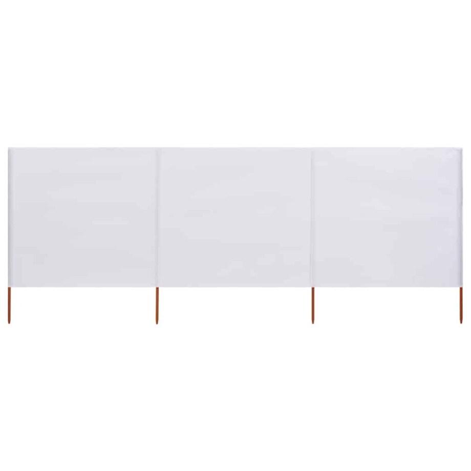 vidaXL Windscherm 3-panelen 400x80 cm stof zandwit vidaXL Windscherm 3-panelen 400x80 cm stof zandwit afbeelding 1