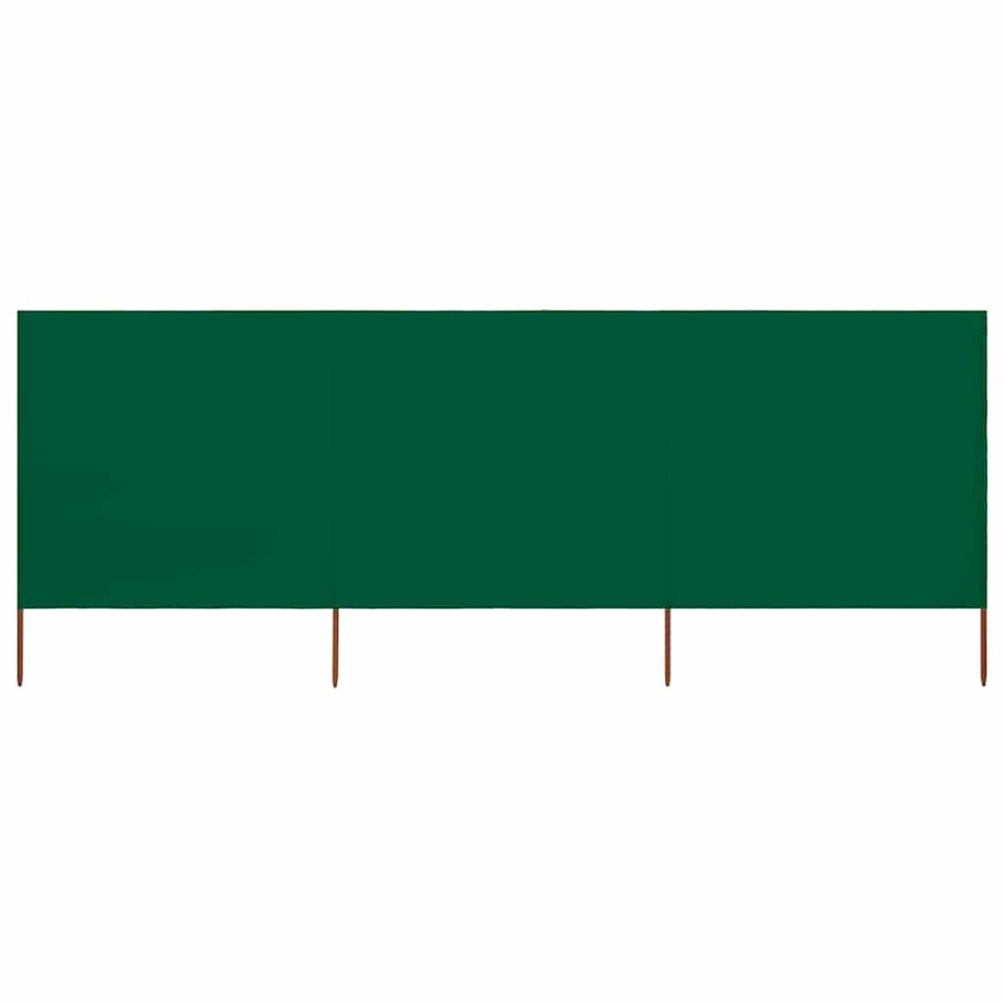 vidaXL Windscherm 3-panelen 400x80 cm stof groen afbeelding 1