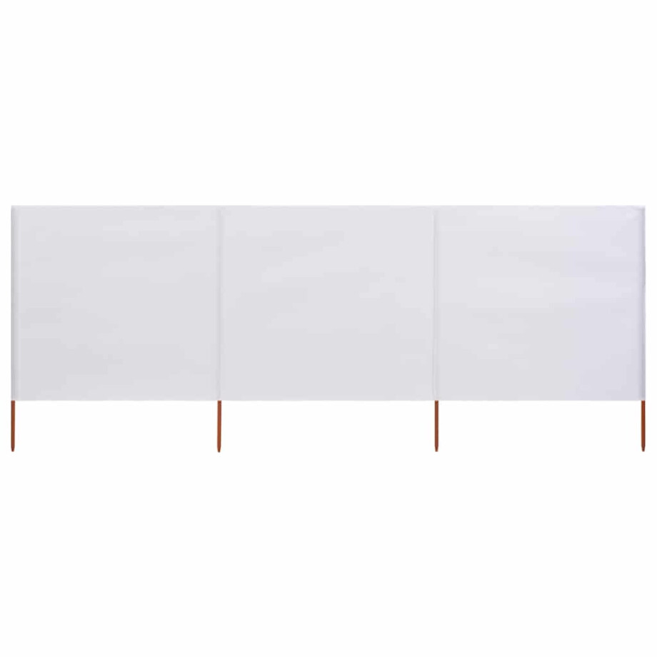 vidaXL Windscherm 3-panelen 400x160 cm stof zandwit vidaXL Windscherm 3-panelen 400x160 cm stof zandwit afbeelding 1