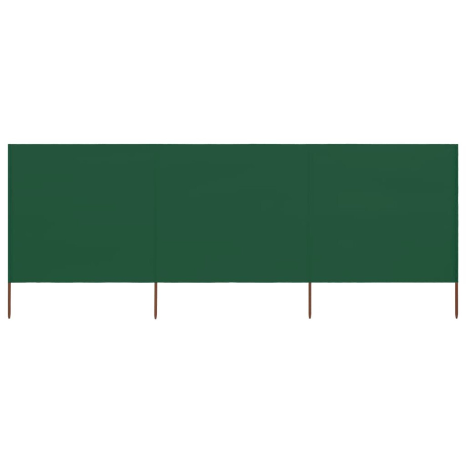vidaXL Windscherm 3-panelen 400x160 cm stof groen afbeelding 1