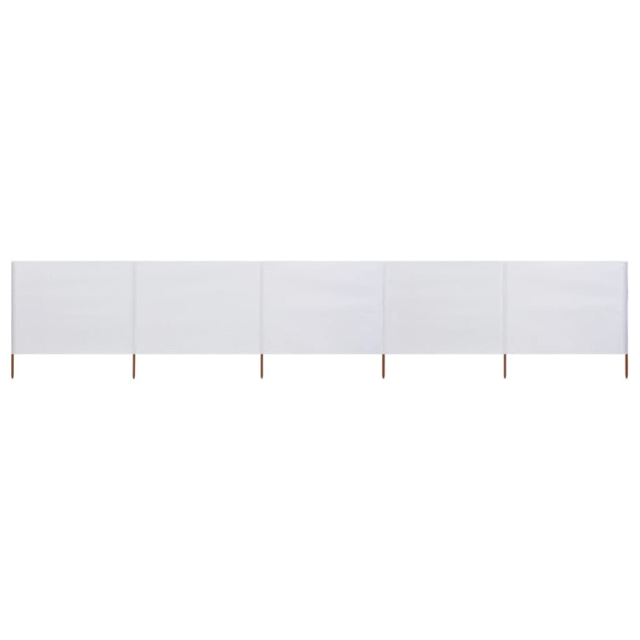vidaXL Windscherm 5-panelen 600x160 cm stof zandwit vidaXL Windscherm 5-panelen 600x160 cm stof zandwit afbeelding 1