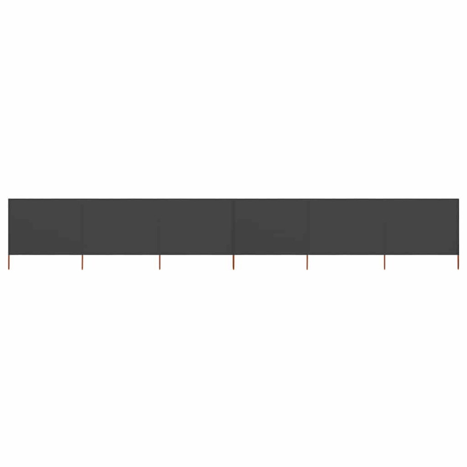 vidaXL Windscherm 6-panelen 800x120 cm stof antraciet afbeelding 1