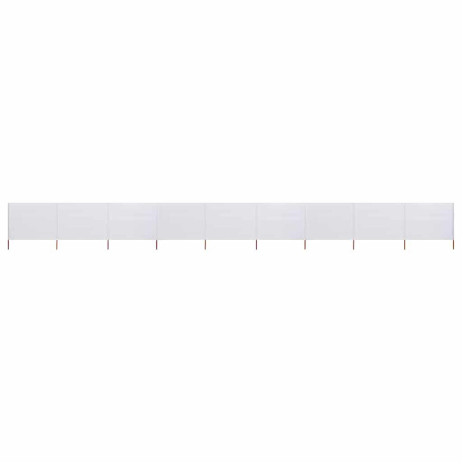 vidaXL Windscherm 9-panelen 1200x80 cm stof zandwit afbeelding 1