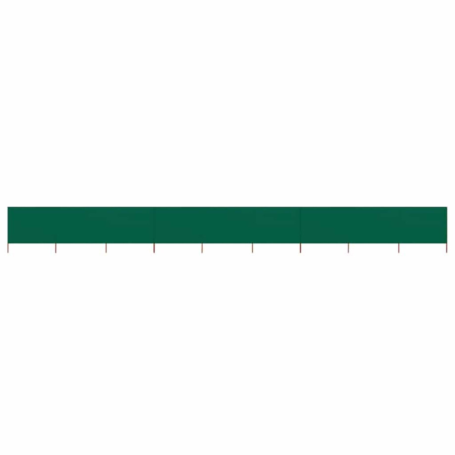 vidaXL Windscherm 9-panelen 1200x160 cm stof groen afbeelding 1