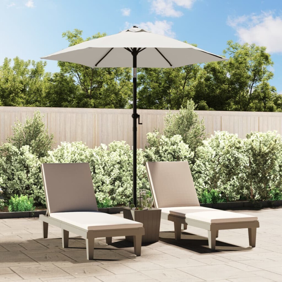 vidaXL Parasol 200x224 cm aluminium zandwit afbeelding 1