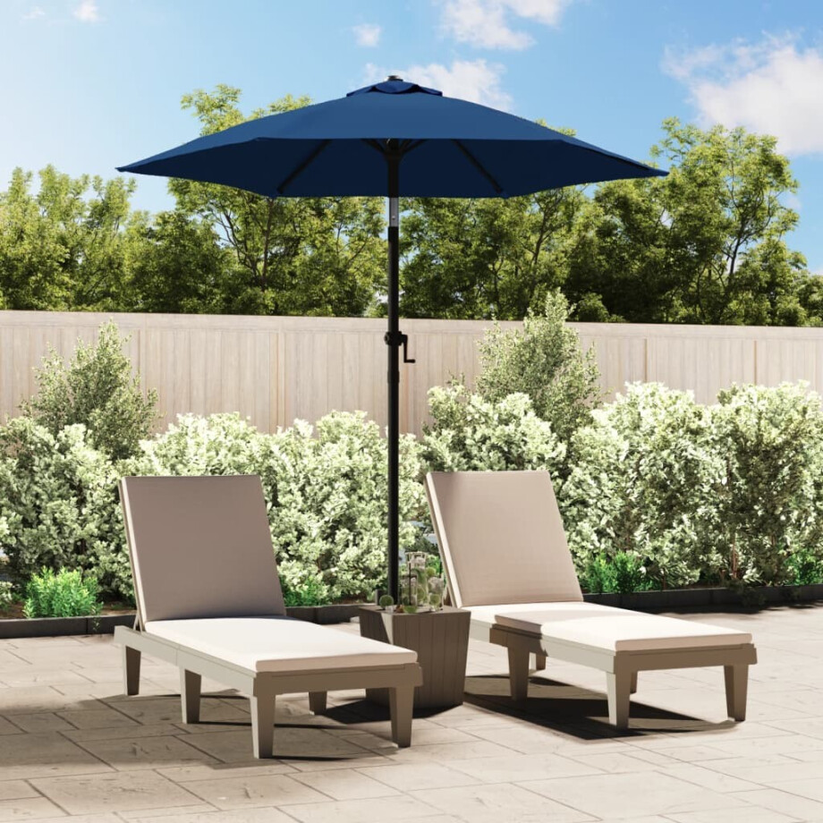 vidaXL Parasol 200x224 cm aluminium blauw afbeelding 1