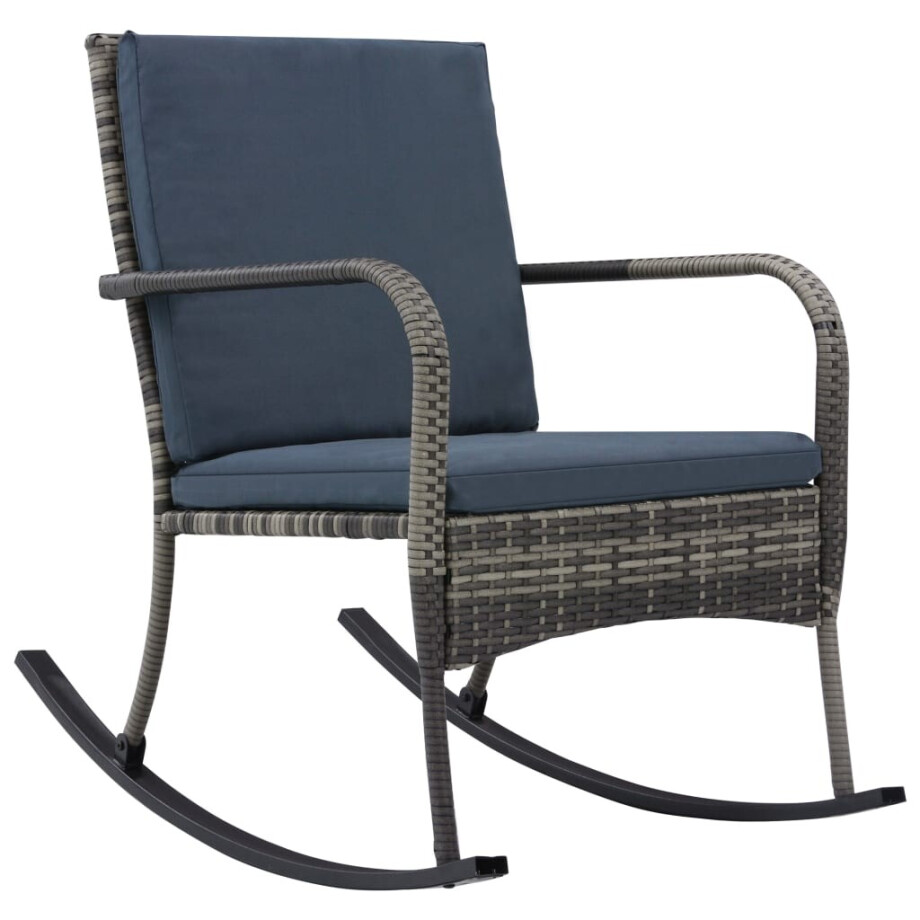 vidaXL Tuinschommelstoel poly rattan antraciet vidaXL Tuinschommelstoel poly rattan antraciet afbeelding 1