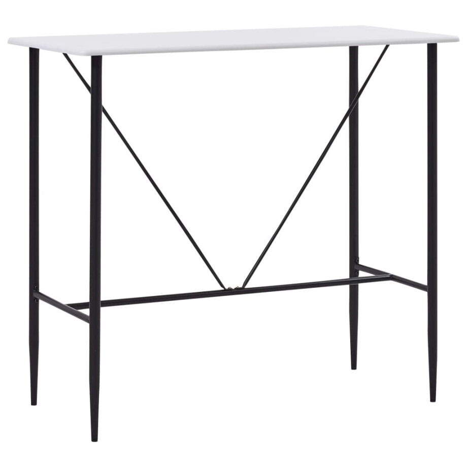 vidaXL Bartafel 120x60x110 cm MDF wit afbeelding 1