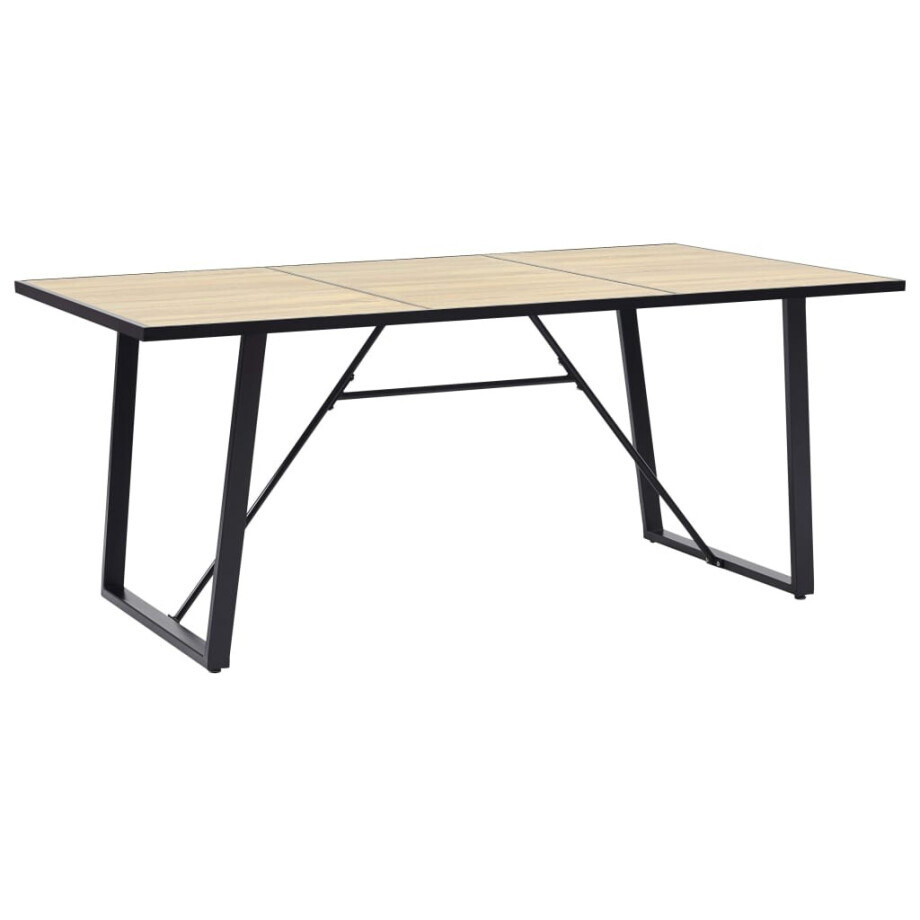 vidaXL Eettafel 200x100x75 cm MDF eikenkleurig vidaXL Eettafel 200x100x75 cm MDF eikenkleurig afbeelding 1