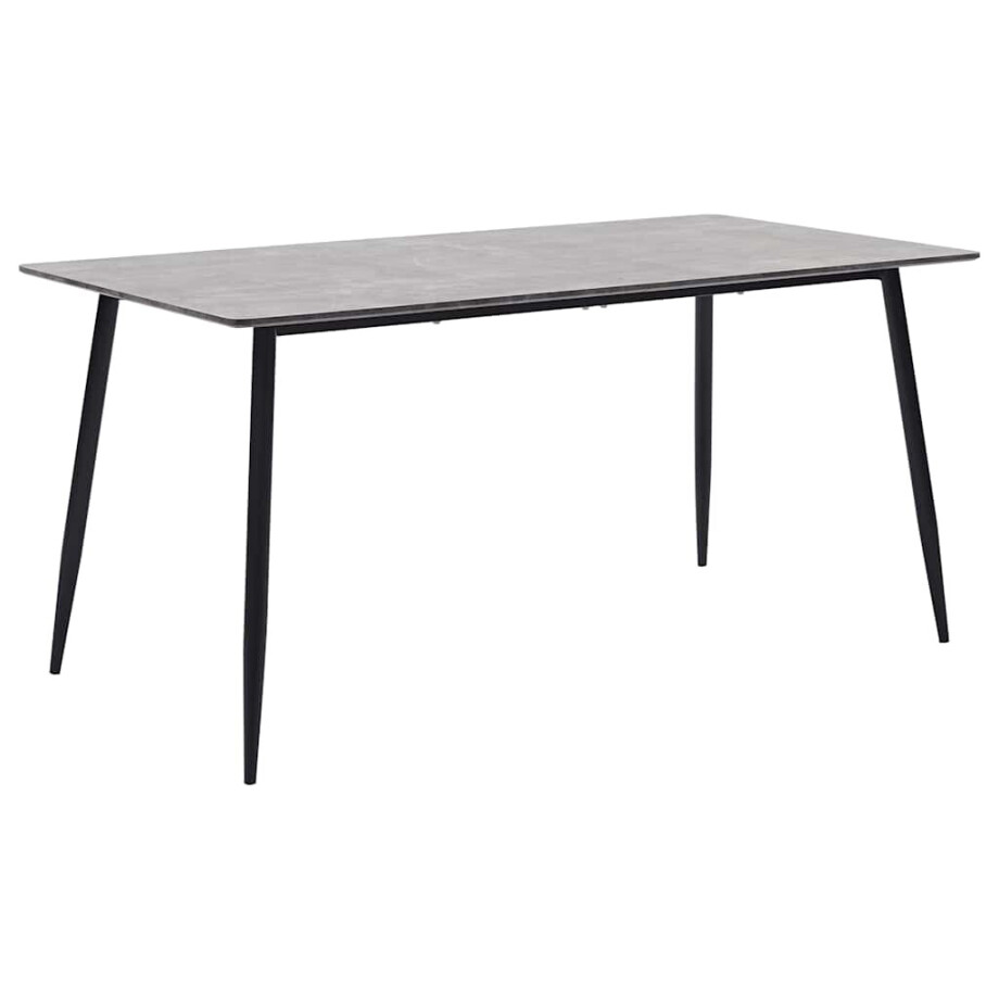 vidaXL Eettafel 160x80x75 cm MDF grijs afbeelding 1