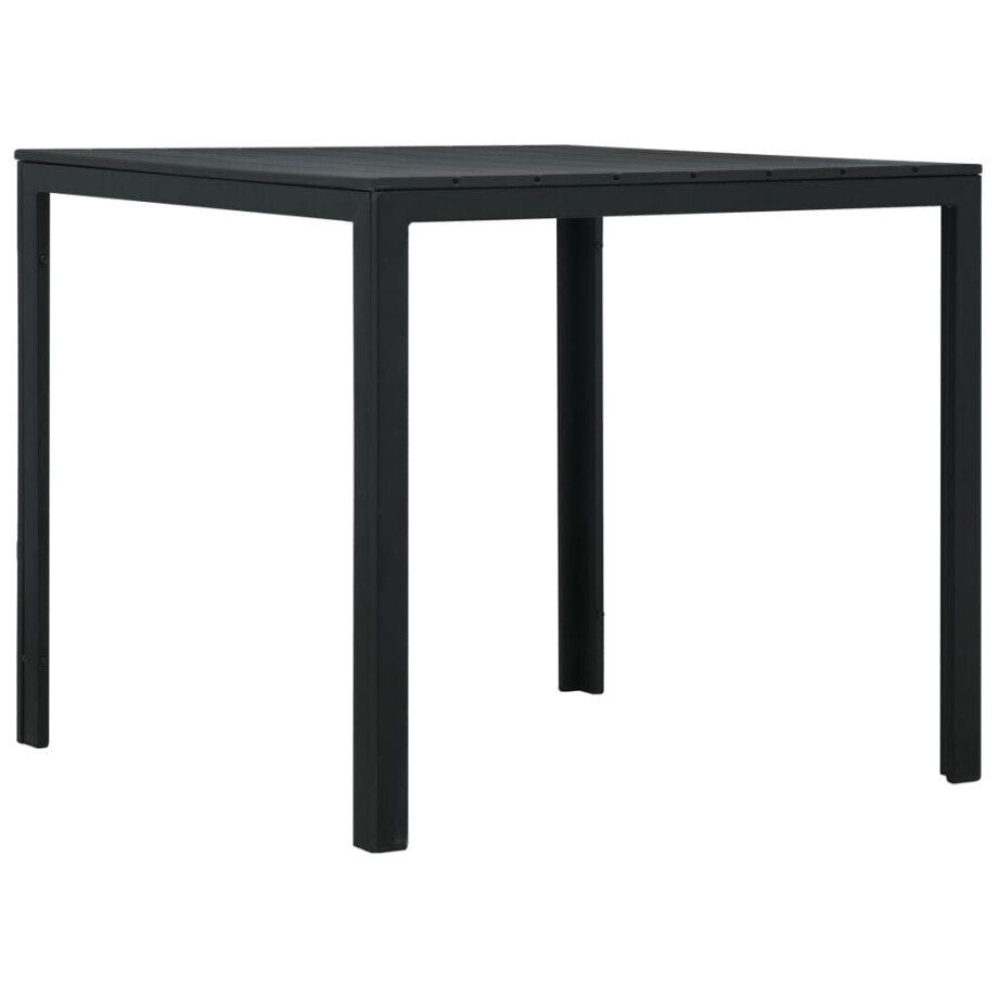 vidaXL Salontafel hout-look 78x78x74 cm HDPE zwart vidaXL Salontafel hout-look 78x78x74 cm HDPE zwart afbeelding 1