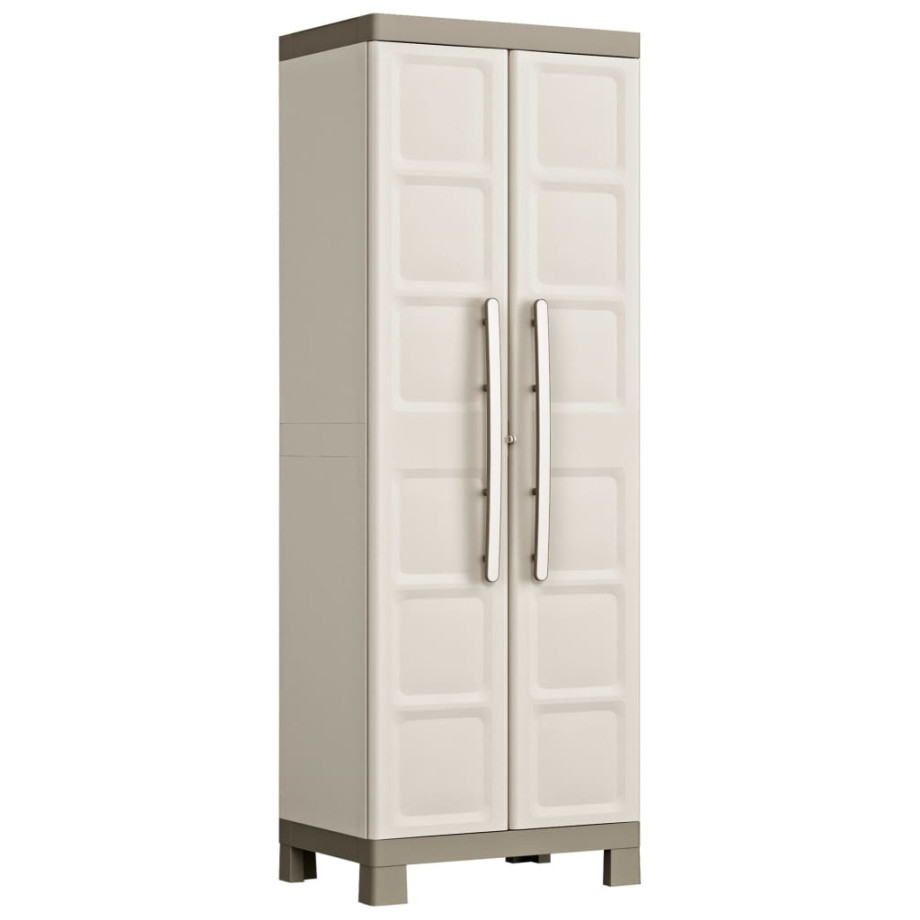 Keter Opbergkast Excellence 182 cm beige en taupe afbeelding 1