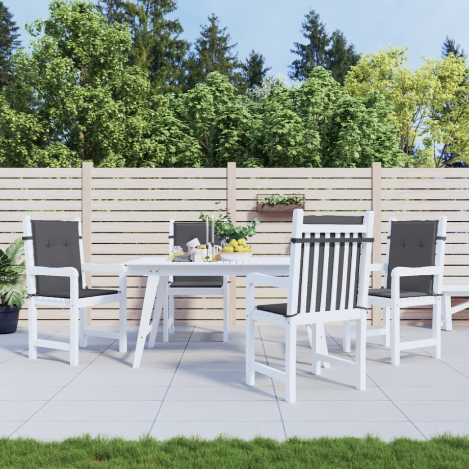 vidaXL Tuinstoelkussen lage rug oxford stof antracietkleur afbeelding 1