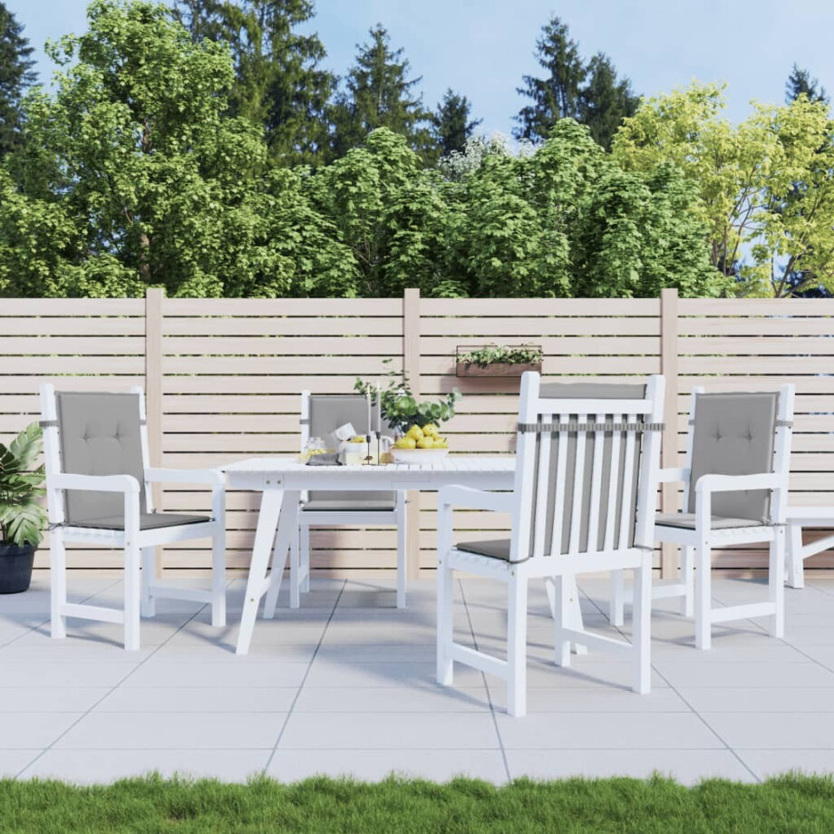 vidaXL Tuinstoelkussen lage rug 4 st oxford stof antraciet vidaXL Tuinstoelkussen lage rug 4 st oxford stof antraciet afbeelding 1