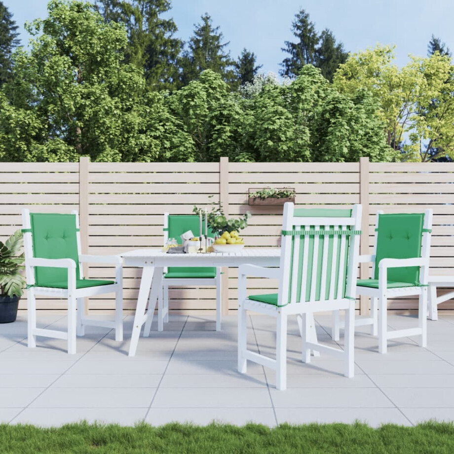vidaXL Tuinstoelkussens lage rug 4 st 100x50x3 cm oxford stof groen vidaXL Tuinstoelkussens lage rug 4 st 100x50x3 cm oxford stof groen afbeelding 1